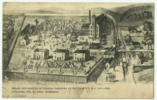Prison & Grounds Of Federal Prisoners,  Salisbury,  North Carolina,  1861 - 1865