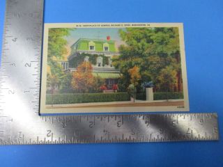 Vintage 1939 Birthplace Of Admiral Richard E.  Byrd Winchester Va Post Card Pc69