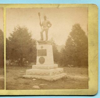 Civil War Gettysburg Mumper Stereoview 4th Ny Independent Battery Monument
