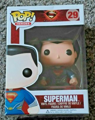 Superman Man Of Steel Funko Pop Figurine 29 Vaulted