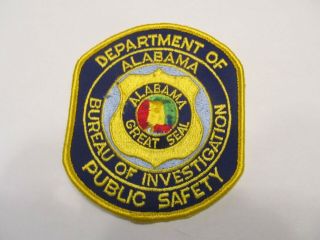 Alabama State Public Safety Bureau Of Investigation Patch Old Cheese Cloth