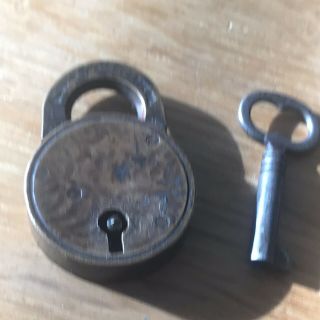 Antique Corbin Cabinet Lock Co Flat Skeleton Key Lock Perfectly.