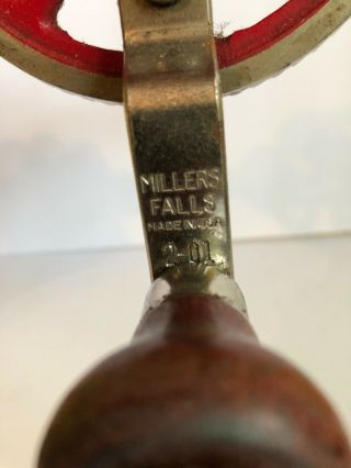 Vintage Millers Falls No.  2 Egg Beater Hand Drill With Side Knob