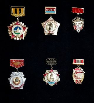 Set of 15 Russian Soviet USSR Medal badges - 100 3