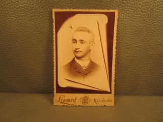 Victorian Antique Memorial Cabinet Card Photo Young Man.