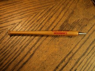Vintage Wood Bat Mechanical Pencil Moorman 
