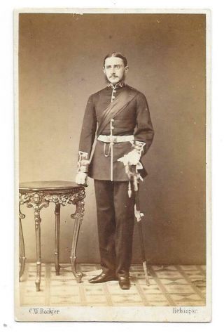 Cdv: British Military Officer - - Named " Lieut.  Carey,  1866 " On Reverse - - Zulu War?