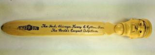Antique The Hub Celluloid General Head Letter Opener Made In Germany