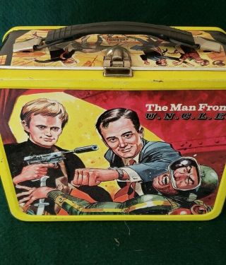 1966 The Man From U.  N.  C.  L.  E.  Lunchbox Metro Goldwyn Meyer Thermos Brand