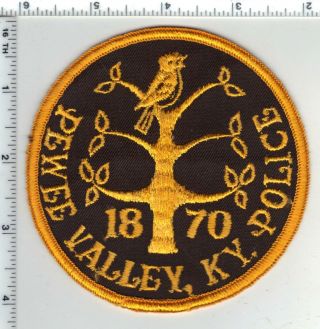 Pewee Valley Police (kentucky) Shoulder Patch - From The 1980 
