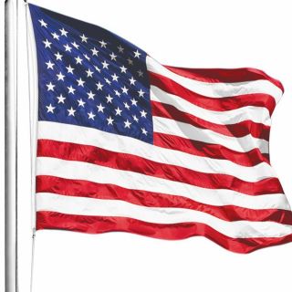 Anley [heavy Duty] American Us Flag 5x8 Foot Nylon - Embroidered Stars And Sewn
