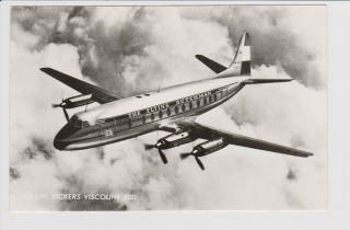 Vintage Rppc Klm K.  L.  M.  Airlines Vickers Viscount 800 Aircraft