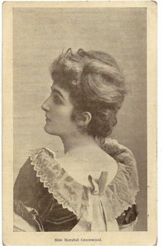 Australian Actress Marabel Greenwood Day Dawn Wa To Perth Wa 1907
