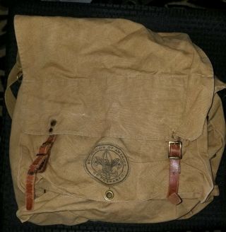 Boys Scouts Of America Vintage Back Pack 574 Yucca Canvas Vtg