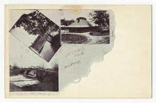 Railroad Depot,  Town Bridge,  Swimming Hole,  Milford,  Illinois Ca.  1910