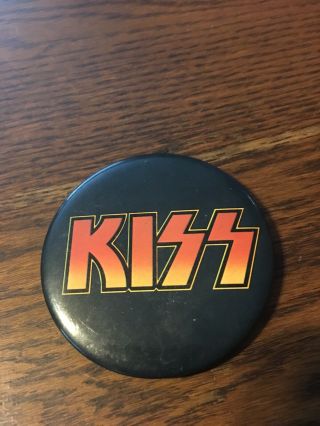 Vintage 3 " Kiss Promo Pinback Button 1970’s