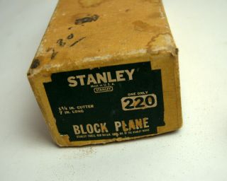 STANLEY SWEETHEART PLANE 120 - in 220 box. 4