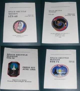Sts - 60,  69,  70,  & 71 Space Shuttle Missions Nasa 1995 Press Kit
