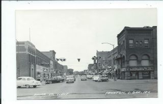 Real Photo Postcard Post Card Yankton South Dakota Sd S D Third Street