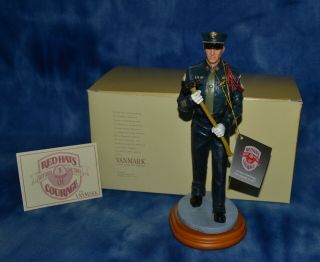 Vanmark Red Hats Of Courage " Fireman Marching " Figurine Numbered 0788/2500