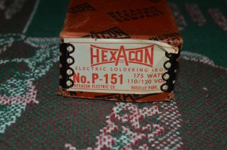 HEXACON No.  P151 / 175 Watt / Soldering Iron/Working Order/ in OB 4