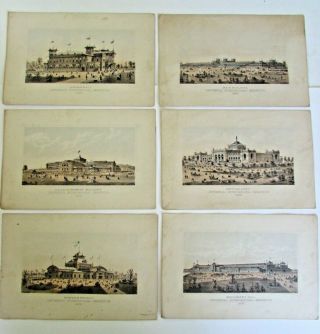 6 Prints 1876 Philadelphia Centennial Exposition World 