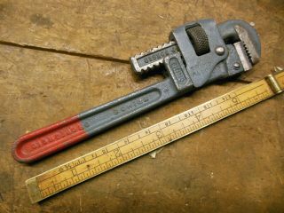 Vintage Little 6 " Trimo Pipe Wrench Paint Old Plumbers Tool