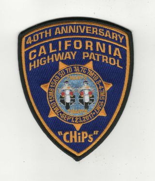 Chips 40th Anniversary Commemorative Patch California Highway Patrol