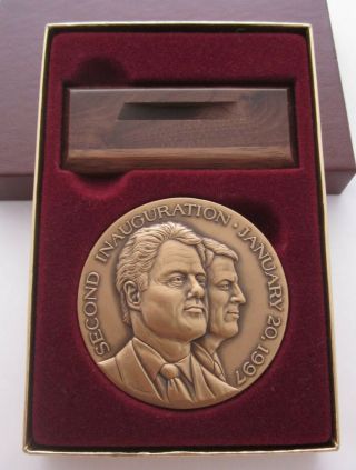 1997 President Bill Clinton & Al Gore 2nd Inauguration Bronze Coin Medallion