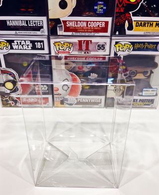 60 Funko Pop Box Protectors For 4 " Vinyl Figures Crystal Clear Display Cases