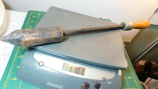 Vtg.  Em Tool Co.  1lb 10.  2oz Copper Tip Soldering Iron W/suregrip 4 Wood Handle