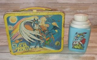 Vintage 1979 Battle Of The Planets Metal Lunchbox Rusty & Thermos Good