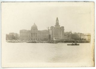 1929 Photo China Shanghai Skyline And Harbor View
