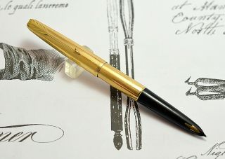 Vintage Parker 61 Signet Fountain Pen W/medium Gold Nib,  Usa (r.  X4394)