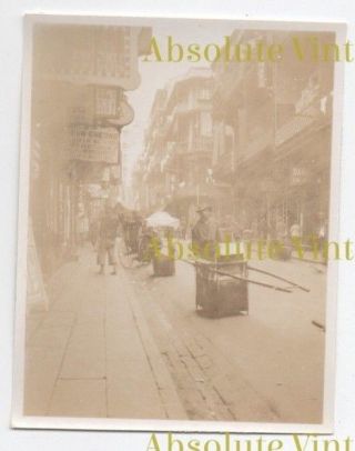 Old Hongkong Photograph Unidentified Street Victoria Hong Kong Vintage 1920s