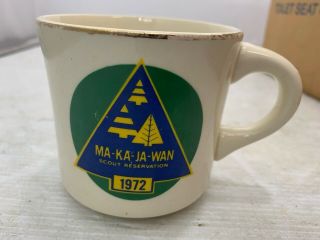 Boy Scouts Coffee Mug Vintage Bsa Makajawan Reservation 1972