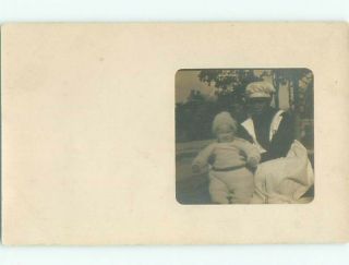 Rppc Pre - 1918 Black Americana African - American Person With White Child Ac7559