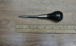 Antique C.  E.  Jennings Arrow Head Wood Handled Screwdriver,  6 ",