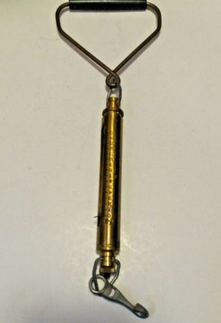 Vintage Chatillon Model In - 30 Brass Hanging Scale