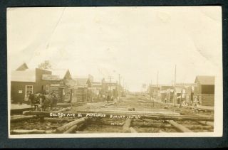 Golden Ave Porcupine Cochrane Mining Town After 1911 Fire Real Photo Post Card