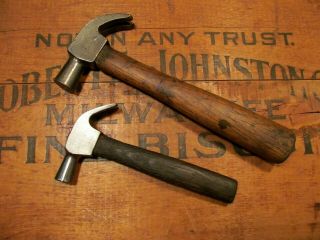 Small Vintage Claw Hammers 5oz & 10oz Old Antique Tools