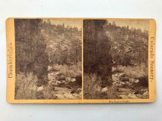 1870s Stereoview Chamberlains Colorado Scenery Boulder Canon Series