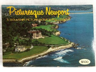 1974 Picturesque Newport Rhode Island Souvenir Picture Book In Full Color