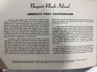 1974 Picturesque Newport Rhode Island Souvenir Picture Book In Full Color 5