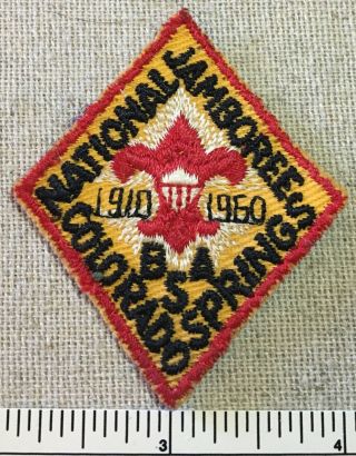 Vintage 1960 National Jamboree Boy Scout Diamond Shaped Hat Patch Colorado 50th