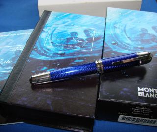 Montblanc Writers Edition 2003 Jules Verne Fountain Pen W/boxes & Paper