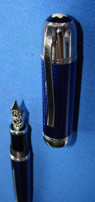 MONTBLANC WRITERS EDITION 2003 JULES VERNE FOUNTAIN PEN w/BOXES & PAPER 3