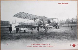 Airplane/biplane/aeroplane M.  Henri Farman 1910 French Aviation Postcard - 5