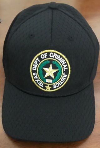 Texas Department Of Criminal Justice Tdcj Cap Classic Black Ventilated
