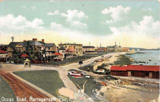 C.  1910 Homes & Hotels Ocean Road Narragansett Pier Ri Post Card